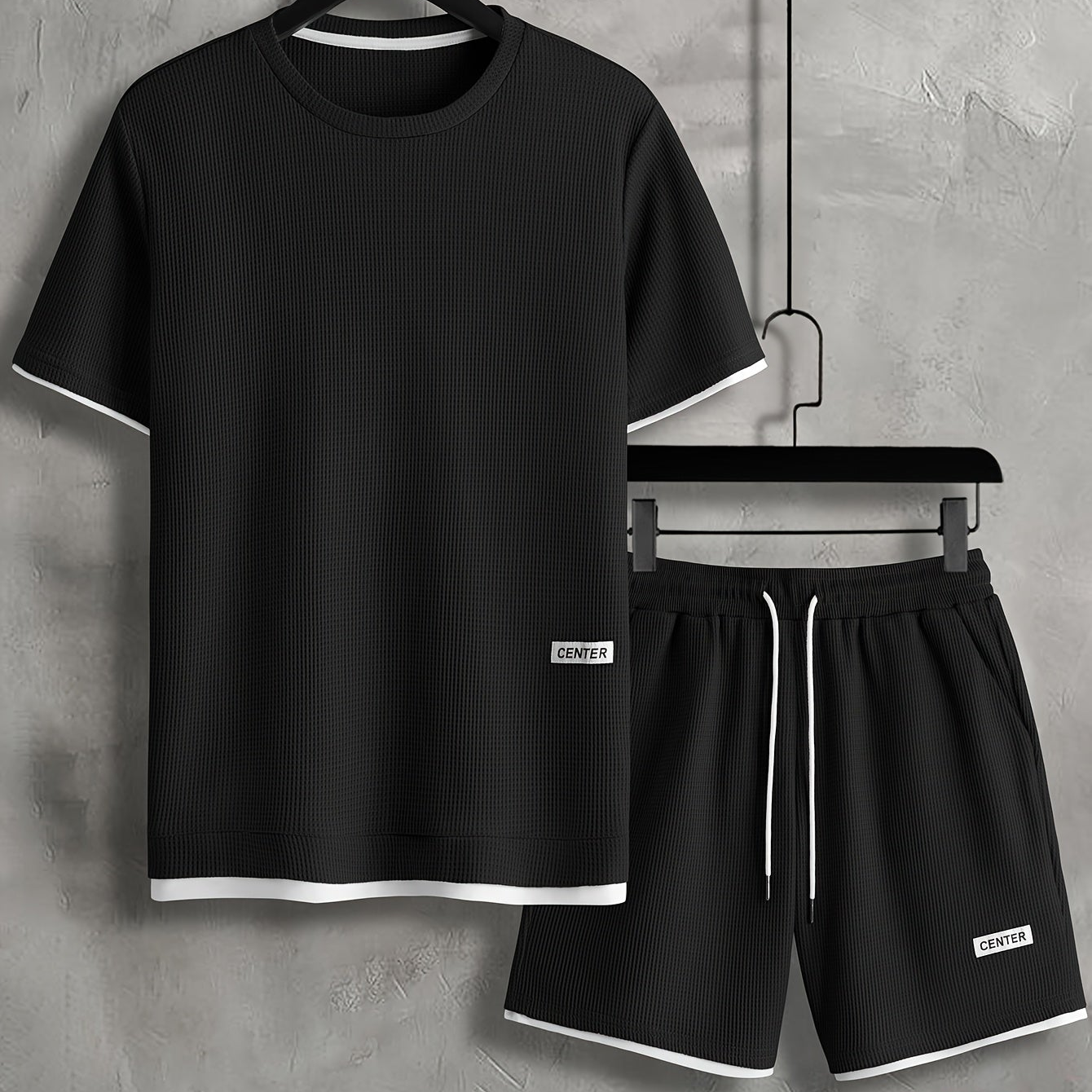 Herren Freizeit Set Kurzarm T-Shirt & Shorts – Sommer Loungewear Sport Outfit