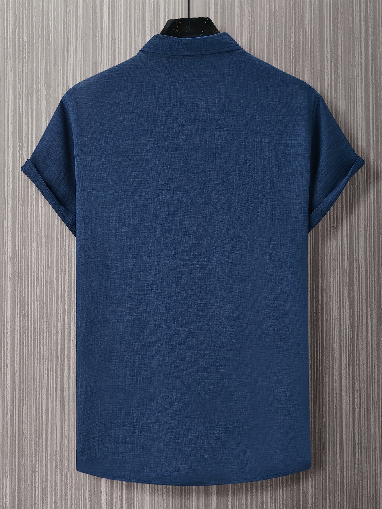 Men's Casual Short-Sleeve Shirt with Button Placket – Summer Regular Fit, Modern Design