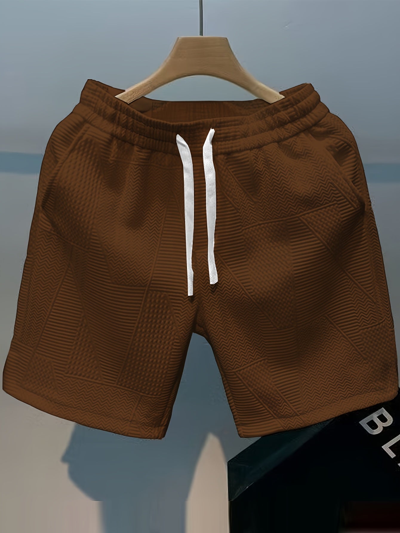Herren Freizeitshorts mit Prägung – Moderne Geometrische Muster, Sportlich & Stilvoll