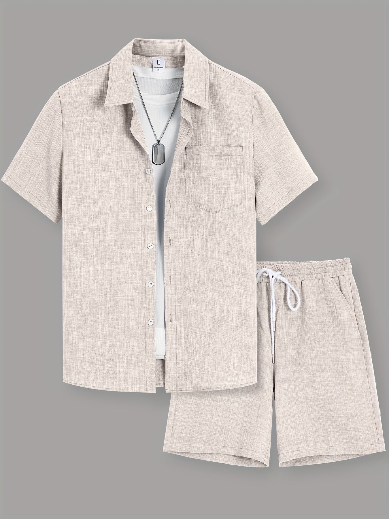 Herren Freizeit Kurzarm Set – Shirt und Shorts – Sommer Outfits für Alltag & Urlaub