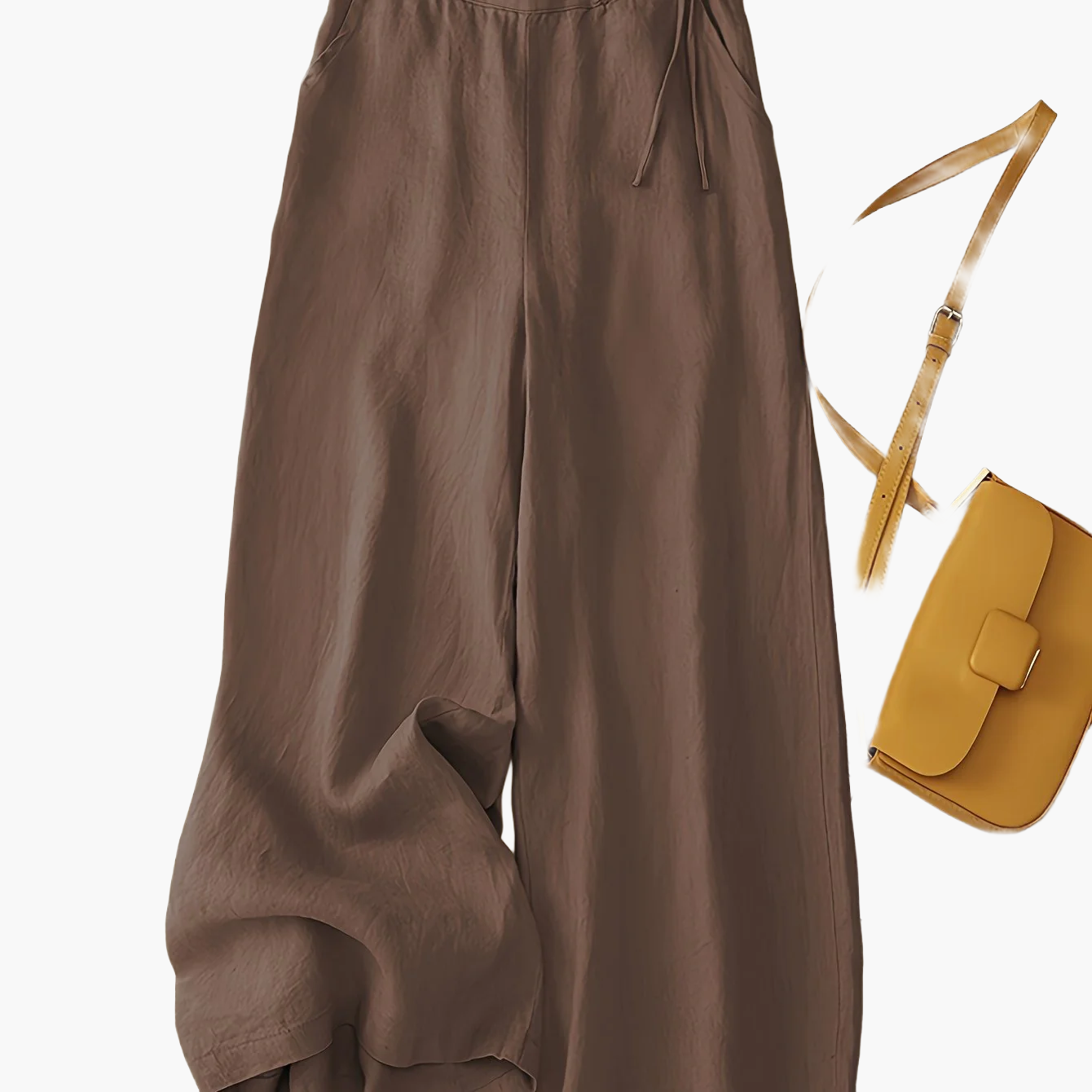 Women's Wide-Leg Casual Pants Elegant with Tie Belt – Perfect for Spring and Summer