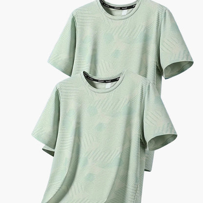 Herren Freizeit T-Shirt Set – Atmungsaktive Sommer Oberteile im tropischen Stil, ideal für Alltag und Sport