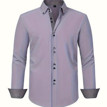 Men's Business Shirt Modern Fit – Elegant Style for Office & Leisure