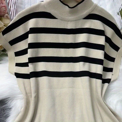 Women's Elegant Striped Set with Wide-Leg Pants – Casual, Fashionable Two-Piece for Spring and Summer