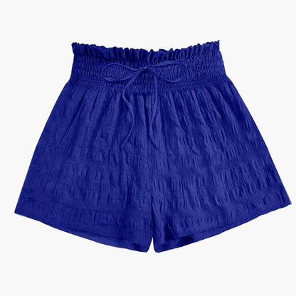 Women's casual shorts with high waist and paperbag waist – ideal for summer, vacation, and everyday wear