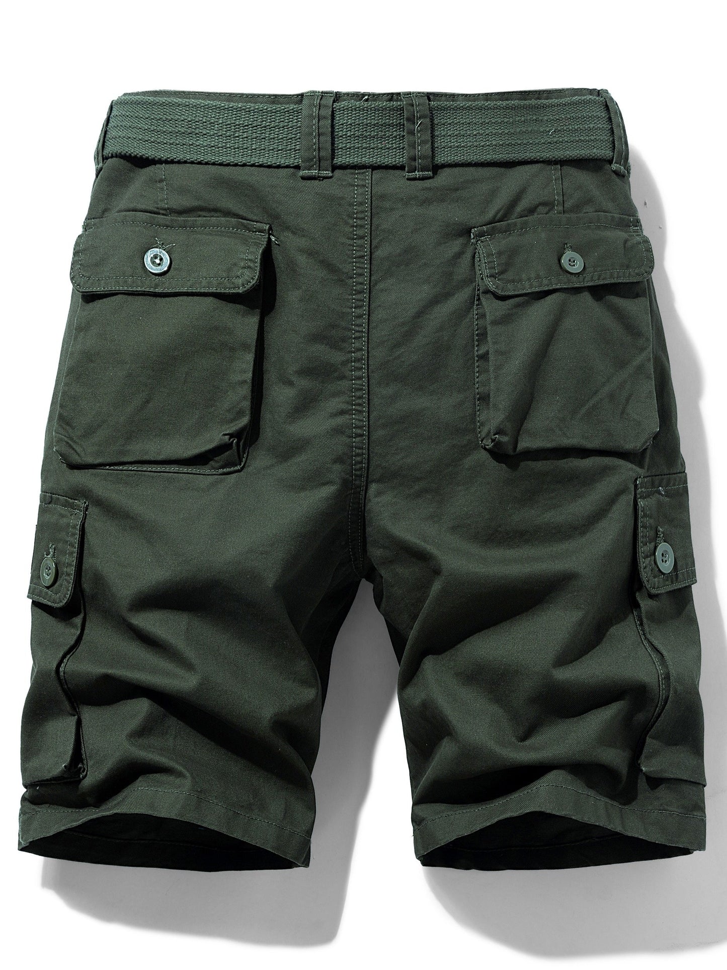 Men's cargo shorts in outdoor and casual style with pockets and belt