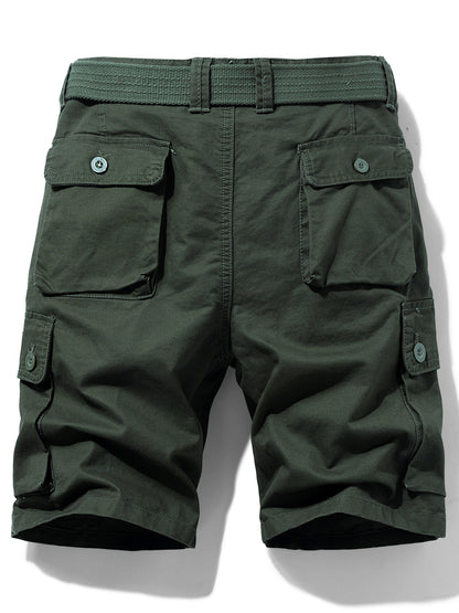 Men's cargo shorts in outdoor and casual style with pockets and belt