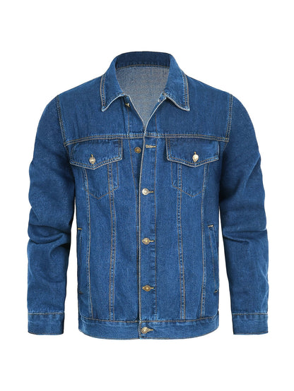 Herren Jeansjacke im klassischen Stil – Freizeitjacke für Alltag und Streetwear