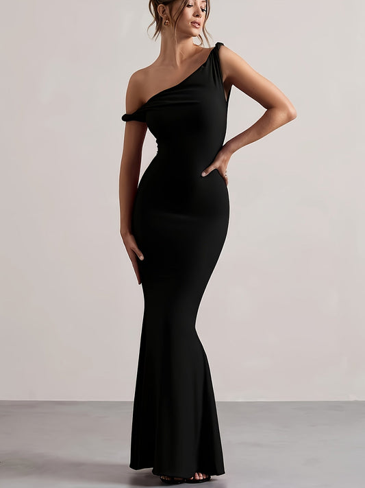 Women's Elegant Mermaid-Style Evening Dress, Off-Shoulder, Perfect for Special Occasions