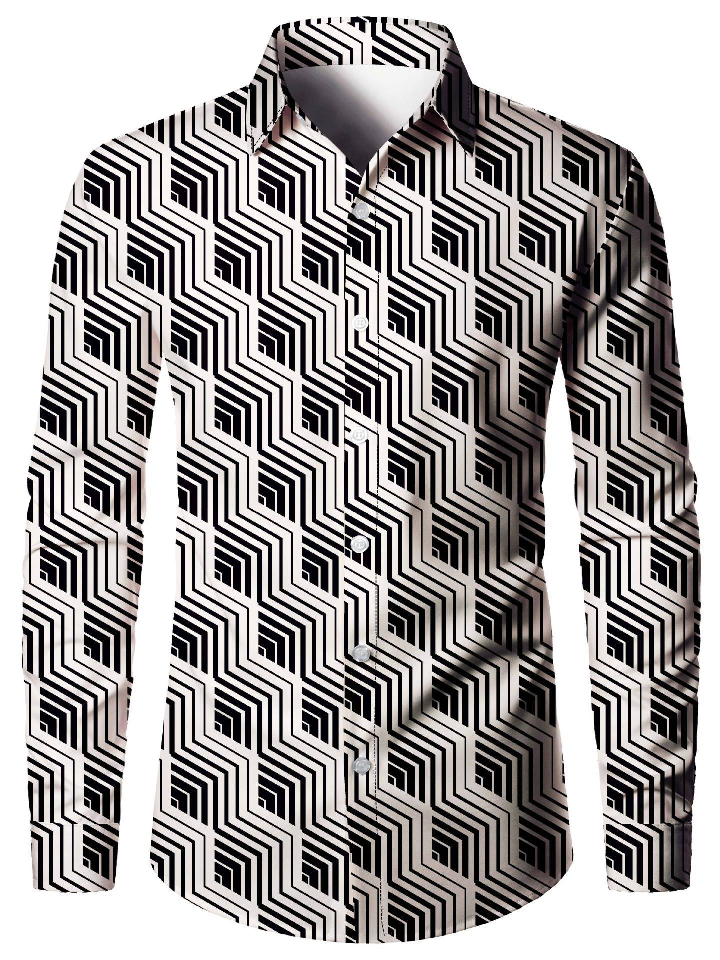 Tom – 3D Digitaldruck Herrenhemd im amerikanischen Stil