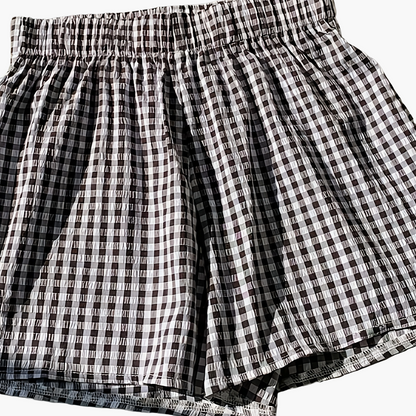 Women's Elegant Striped High-Waist Shorts for Summer Leisure & Everyday Wear