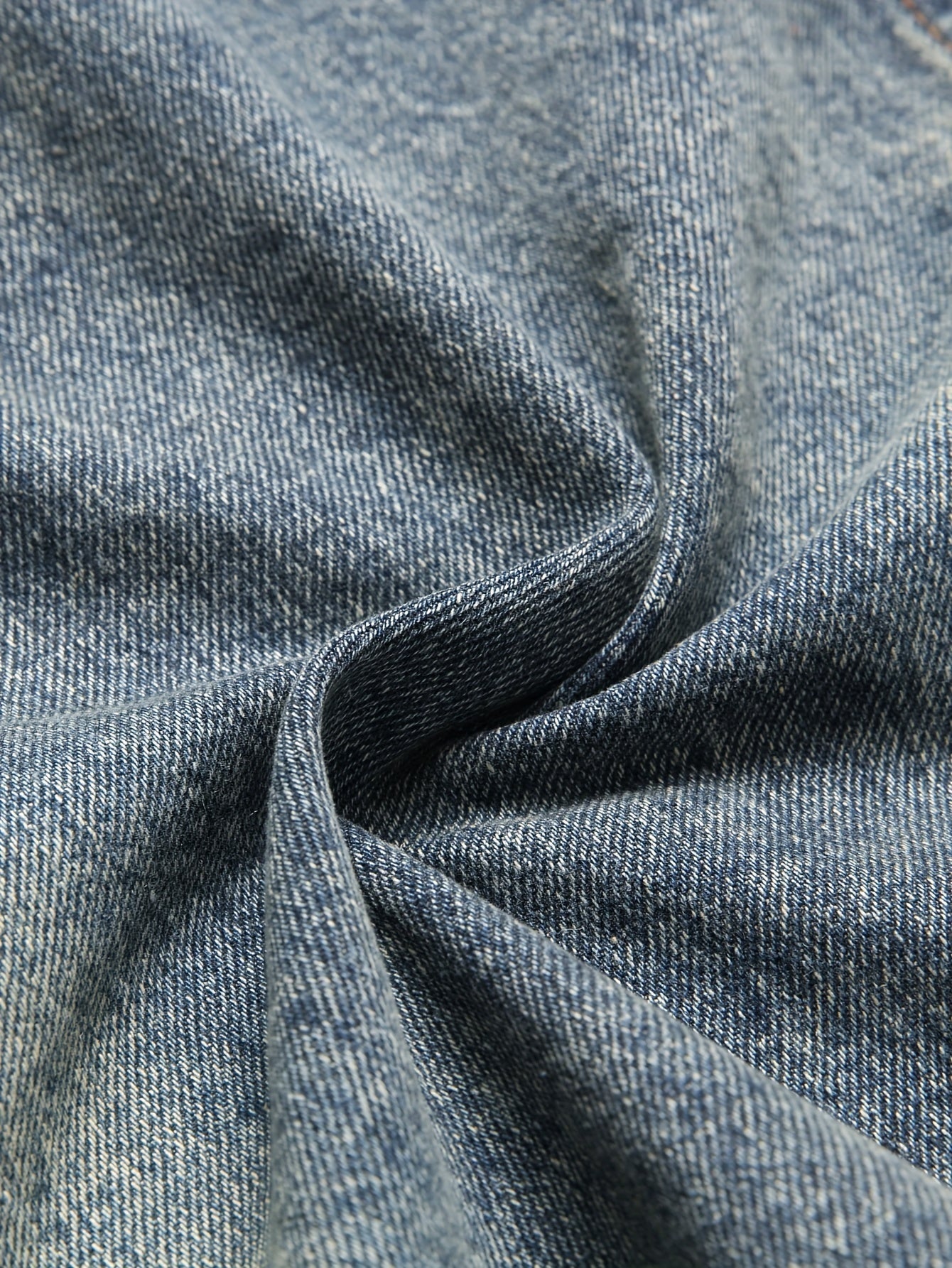 Jeansweste ärmellos für Herren, abgenutzt, mit Knopfverschluss, Blau