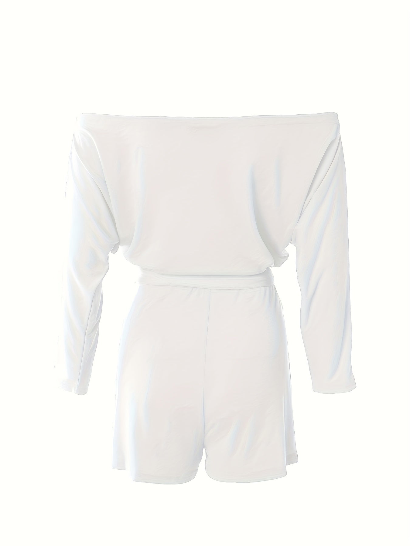 Women's Off-Shoulder Jumpsuit with Tie Belt – Elegant One-Piece for Summer and Leisure