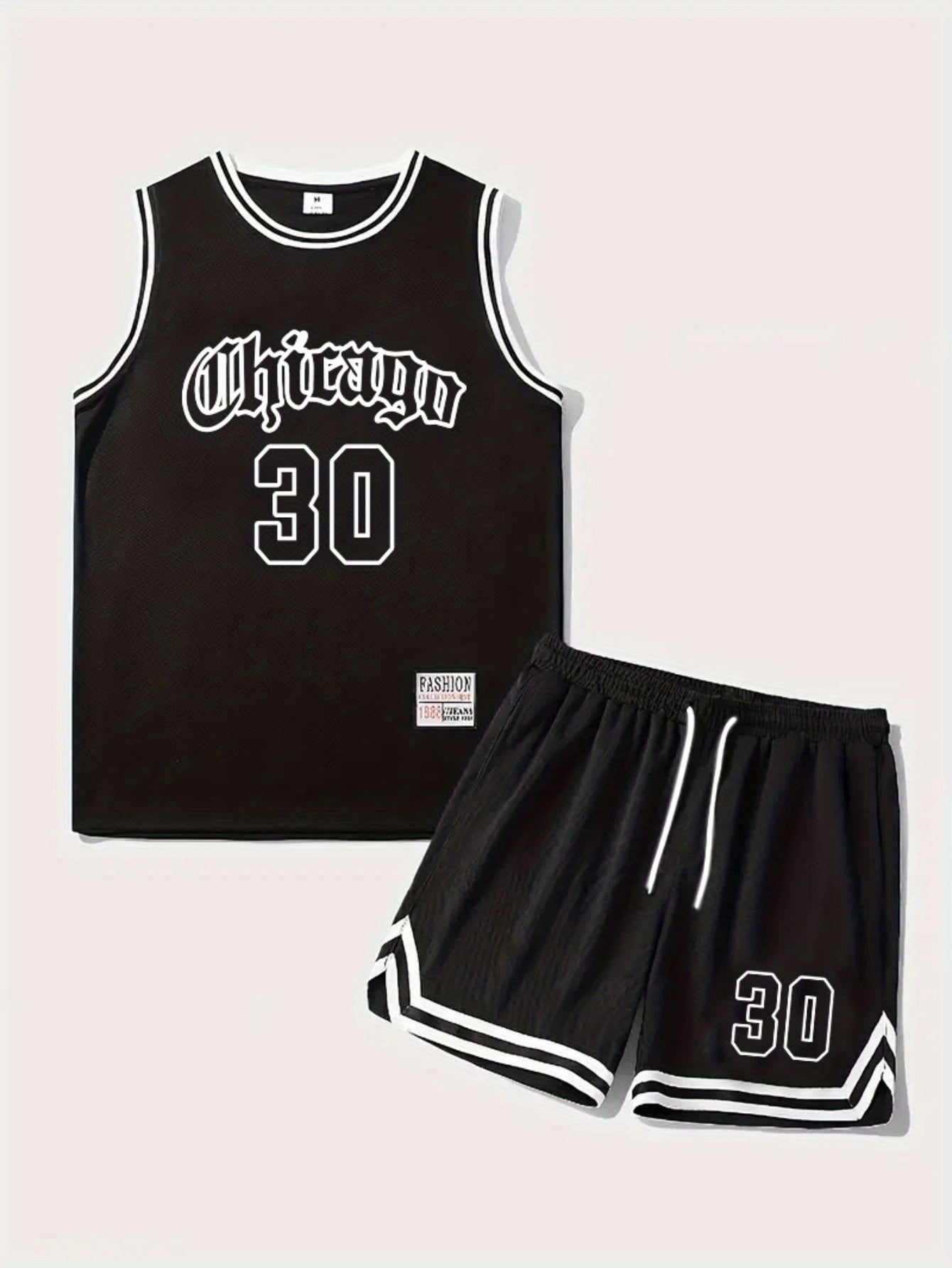 Men's Basketball Jersey Set Chicago 30 Sports Tank Top and Shorts for Fitness & Leisure
