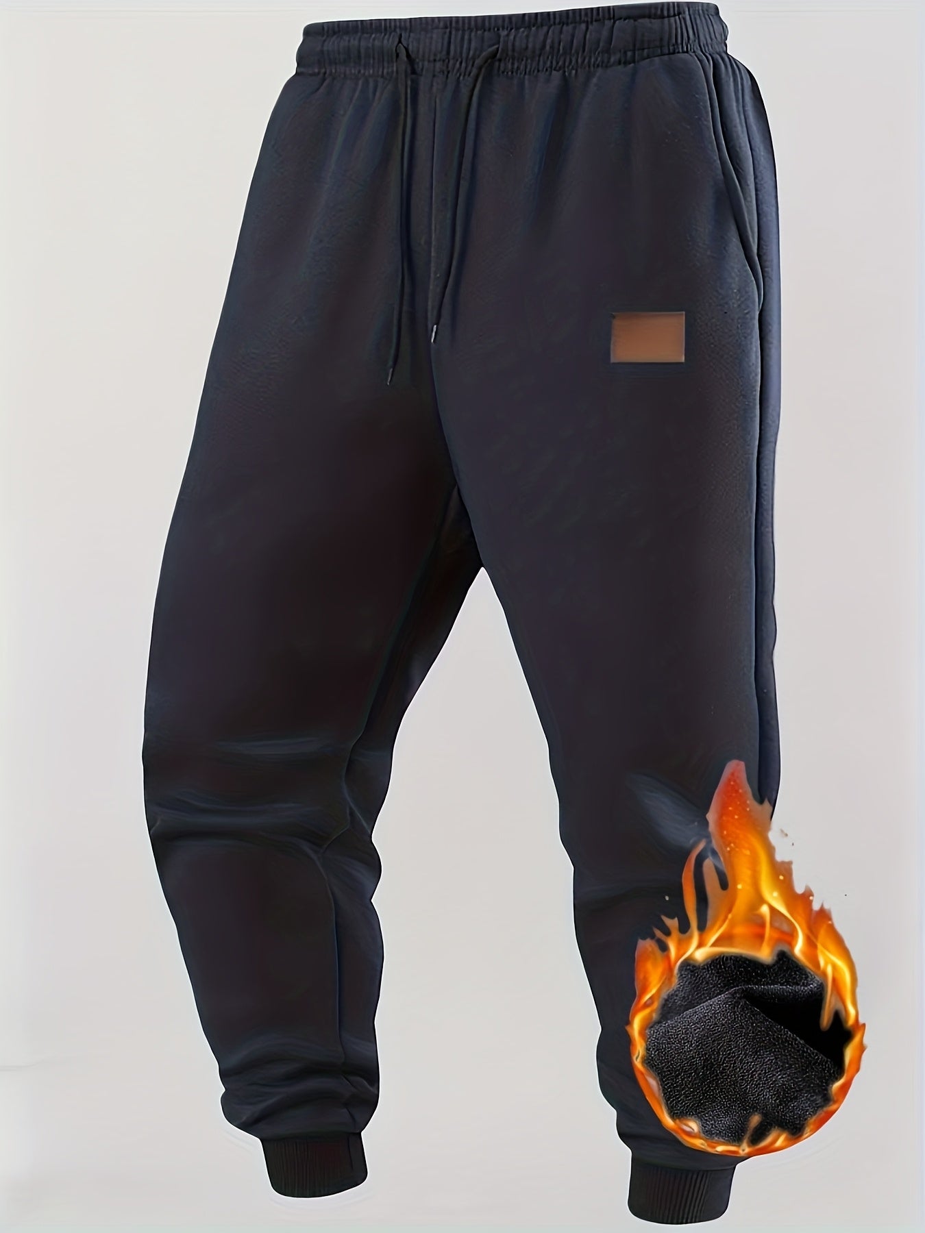 Gefütterte Jogginghose für Herren mit Kordelzug und Bündchen