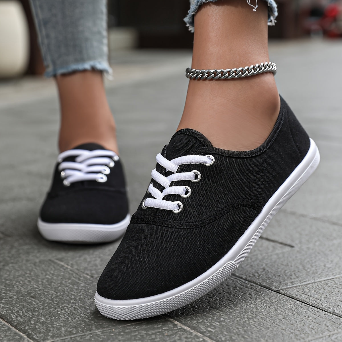 Women's Casual Sneakers Low-Top Classic Lace-Up Everyday