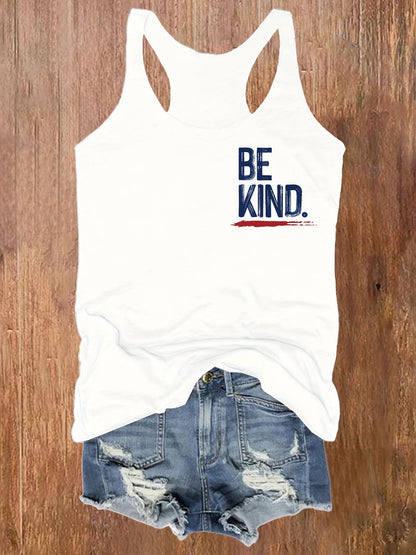 Women's Statement Tank Top Set – Be Kind & Everyone Fights Their Own Battle – Casual Graphic Summer Fashion
