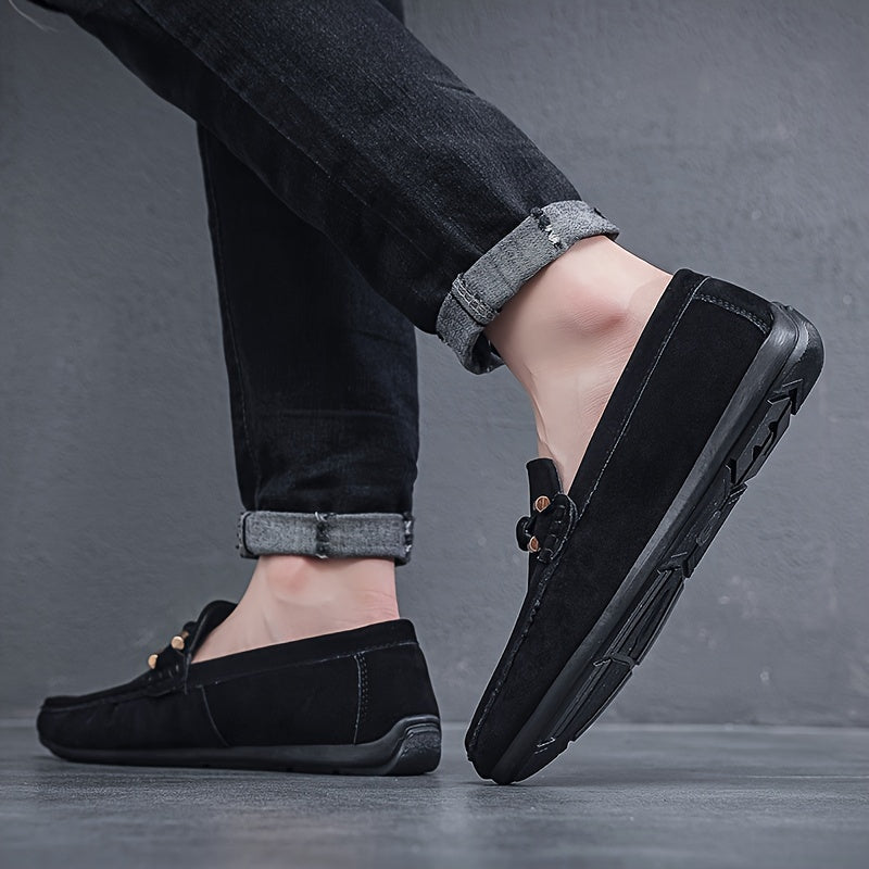 Men's Moccasins Slip-On Loafers Elegant Casual Street Shoes
