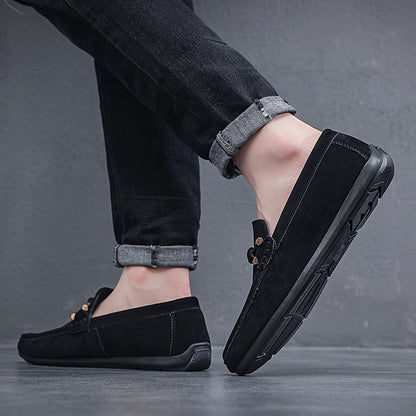 Men's Moccasins Slip-On Loafers Elegant Casual Street Shoes