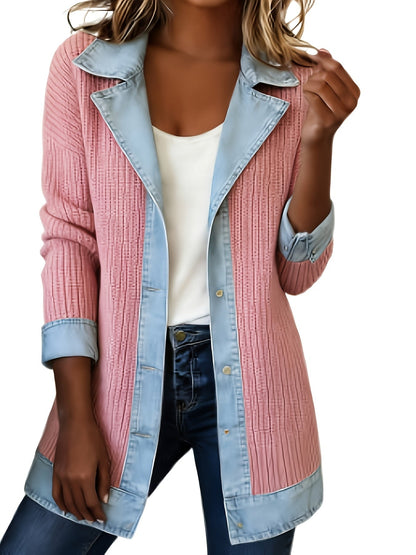 Women's Blazer in Denim Look – Elegant Business Casual Style for Everyday and Office