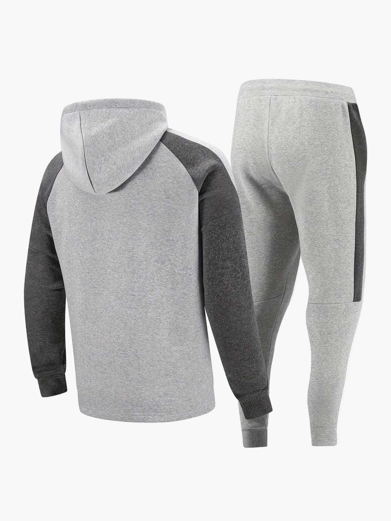Men's Sporty Two-Piece Tracksuit – Hoodie Jogging Suit for Everyday and Fitness