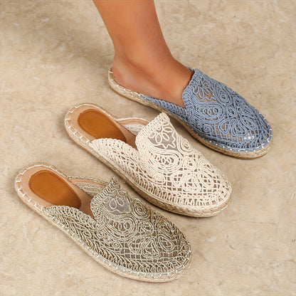Women's Braided Slip-On Summer Shoes – Boho Style for Casual & Beach