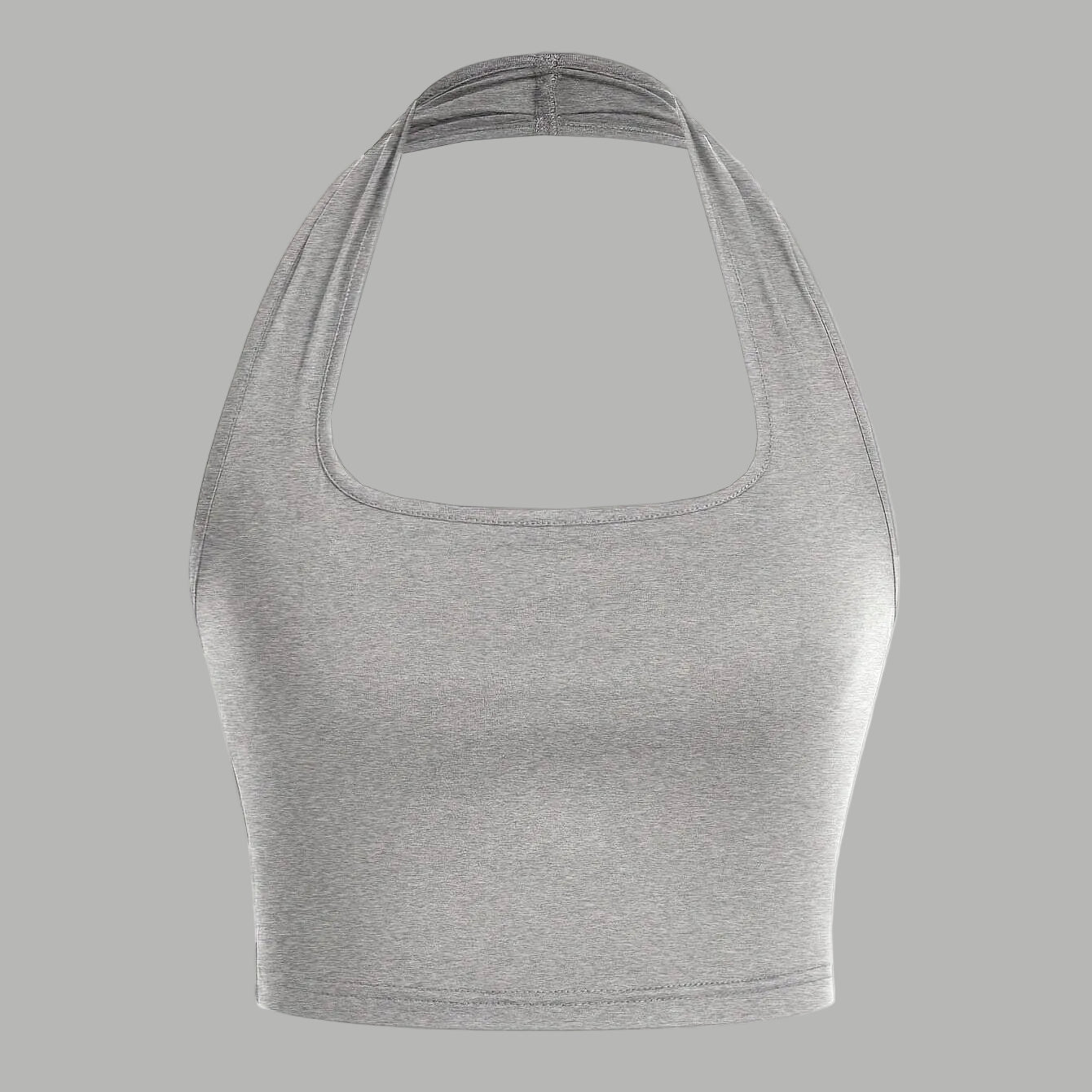 Women's Halterneck Crop Top – Backless, Summer, Casual Style