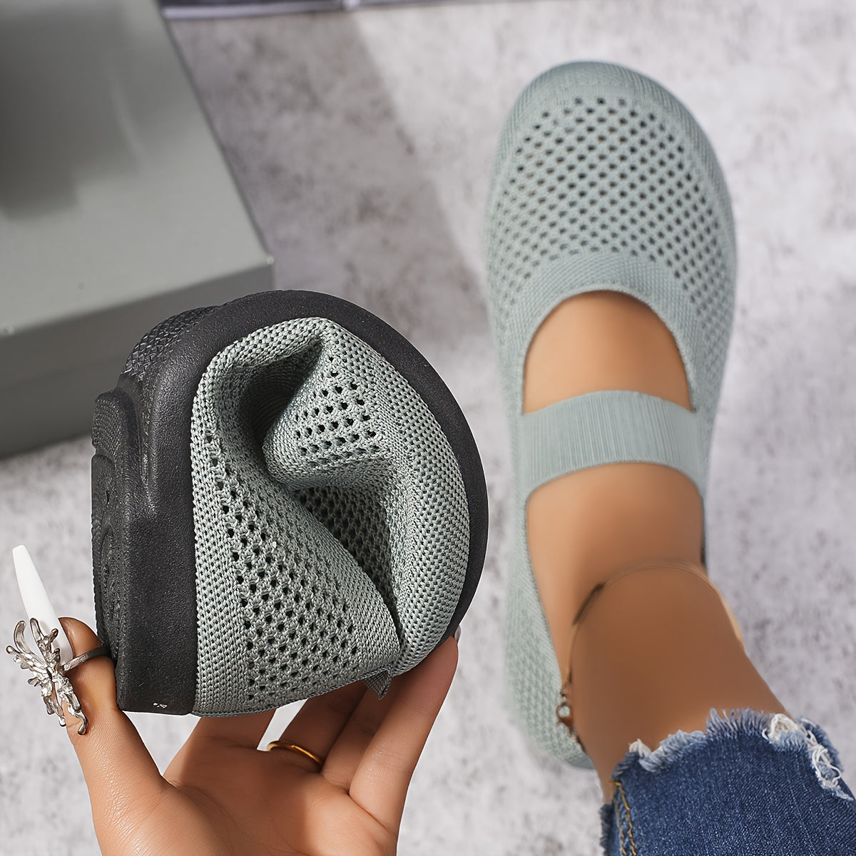 Women's Mary Jane Ballerinas – Comfortable Breathable Casual Slip-Ons for Everyday and Walks