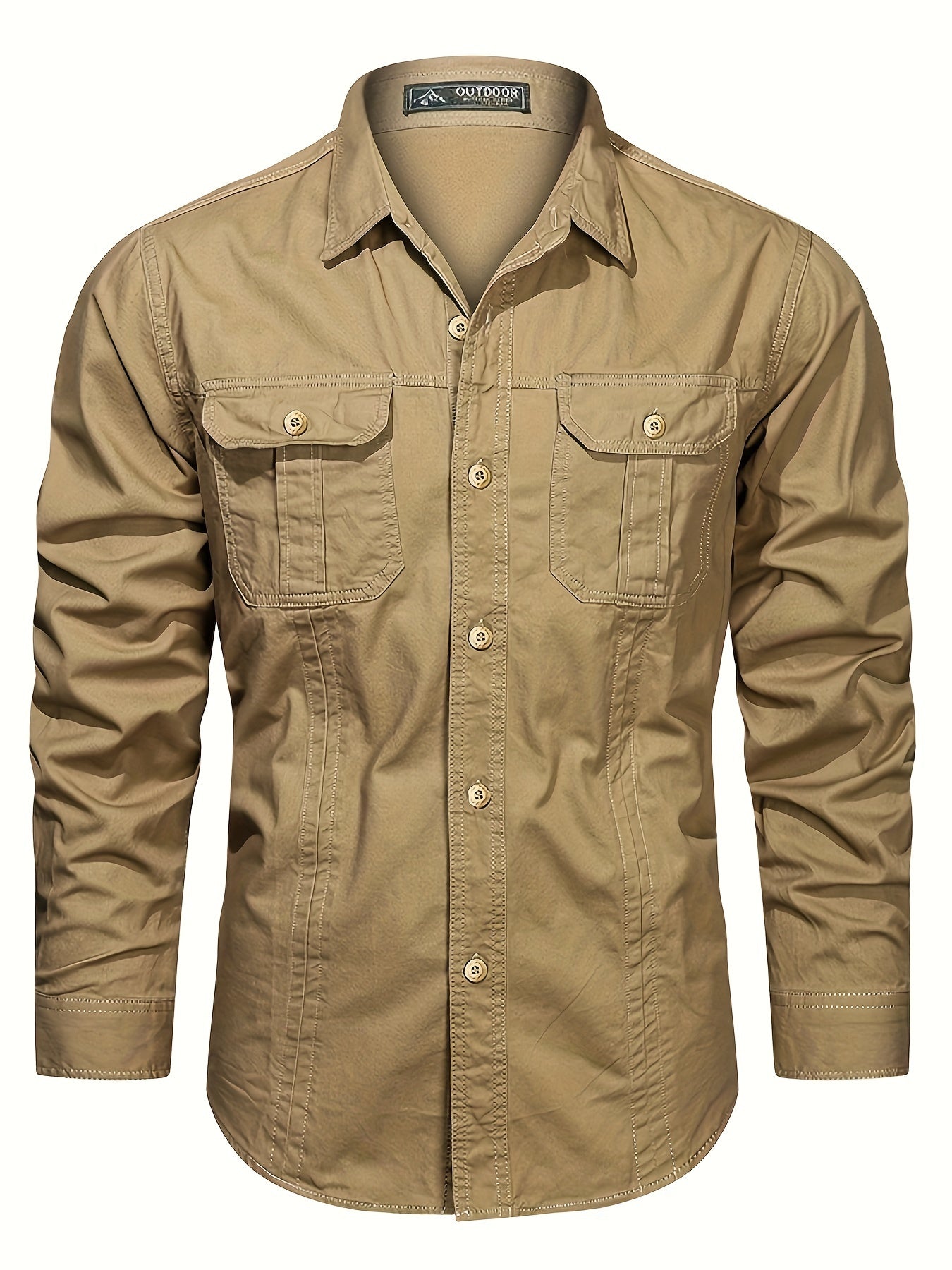 Men's Outdoor Casual Shirt Long Sleeve – Classic Utility Look for Everyday and Adventure