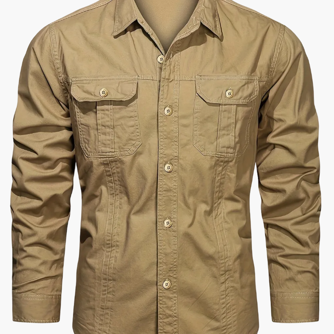 Men's Outdoor Casual Shirt Long Sleeve – Classic Utility Look for Everyday and Adventure