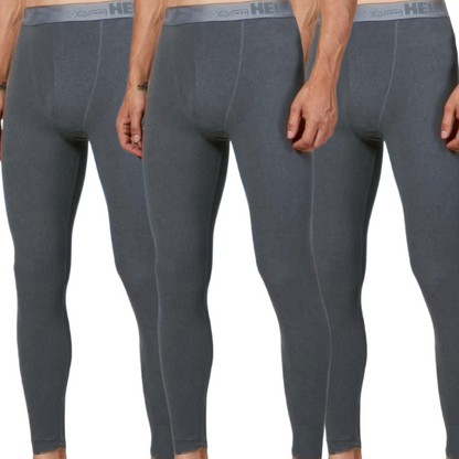 3-Pack Men’s Thermal Pants, Warm Long Underwear, Basic Men’s Leggings