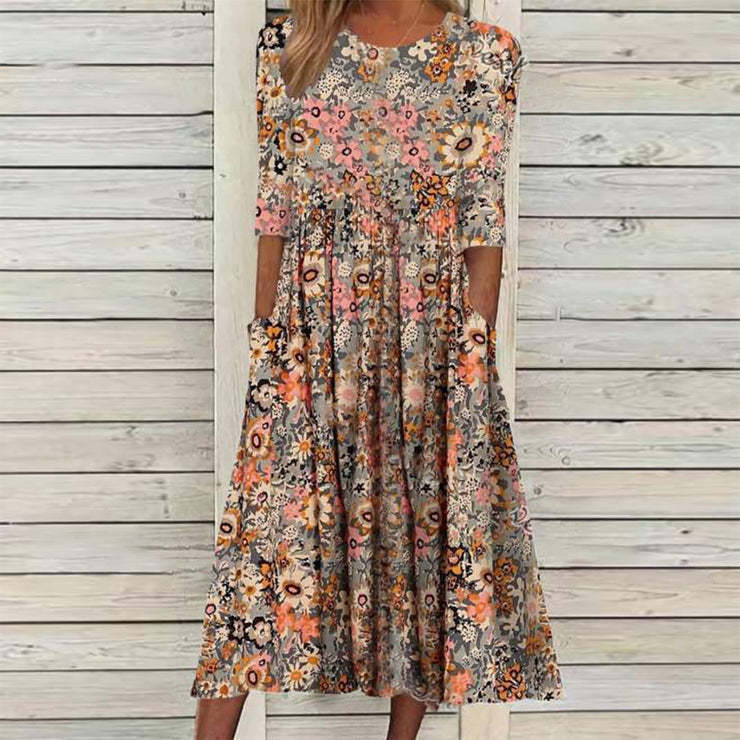 Jane – Casual dress with print and pockets