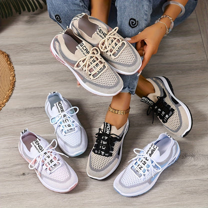 Damen Sneaker Freizeit Sportliche Laufschuhe Atmungsaktiv Komfortabel