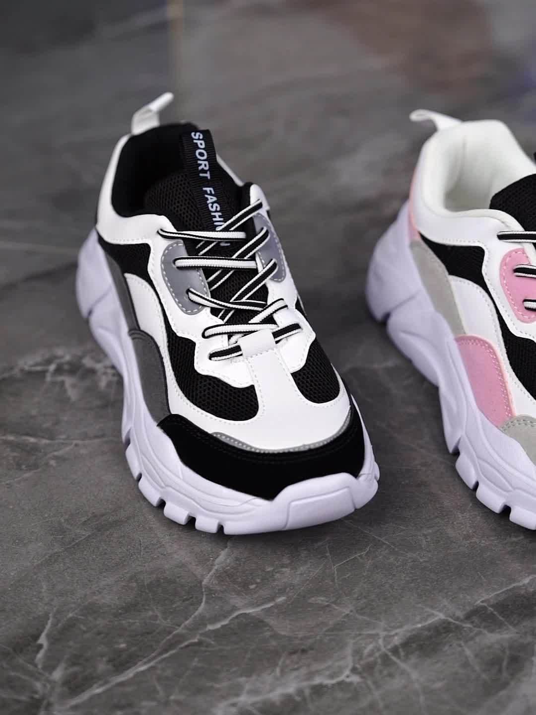 Women's Chunky Sneakers in Trendy Design for Everyday and Leisure – Sporty Street Style