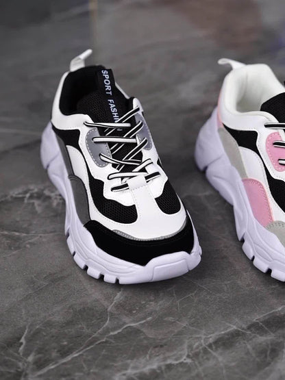 Women's Chunky Sneakers in Trendy Design for Everyday and Leisure – Sporty Street Style