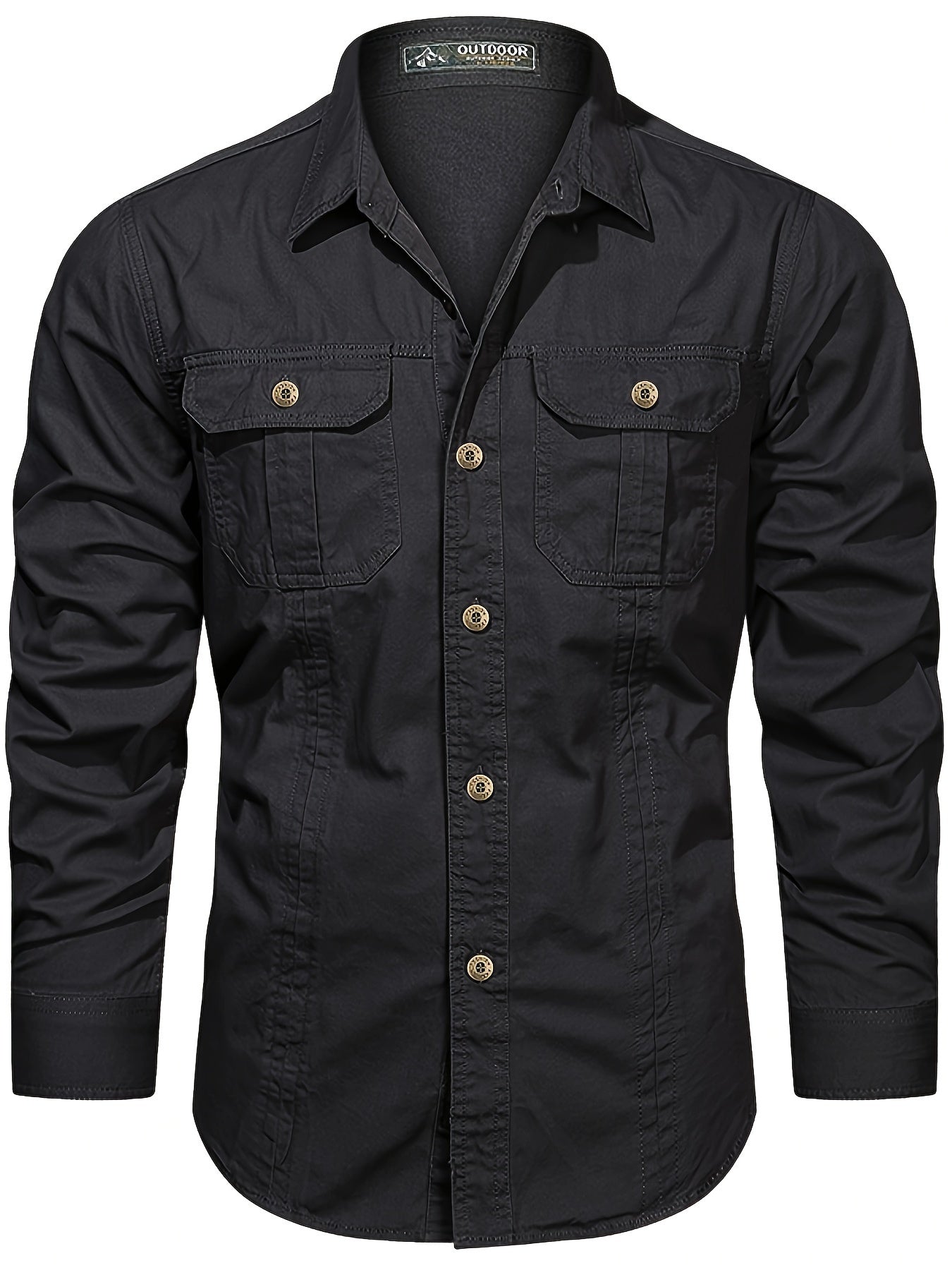 Men's Outdoor Casual Shirt Long Sleeve – Classic Utility Look for Everyday and Adventure