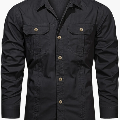 Men's Outdoor Casual Shirt Long Sleeve – Classic Utility Look for Everyday and Adventure