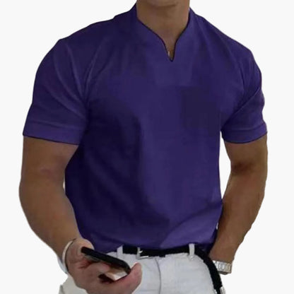 Men's Contemporary Polo Shirt – Stylish Short-Sleeved Shirt for Leisure & Office
