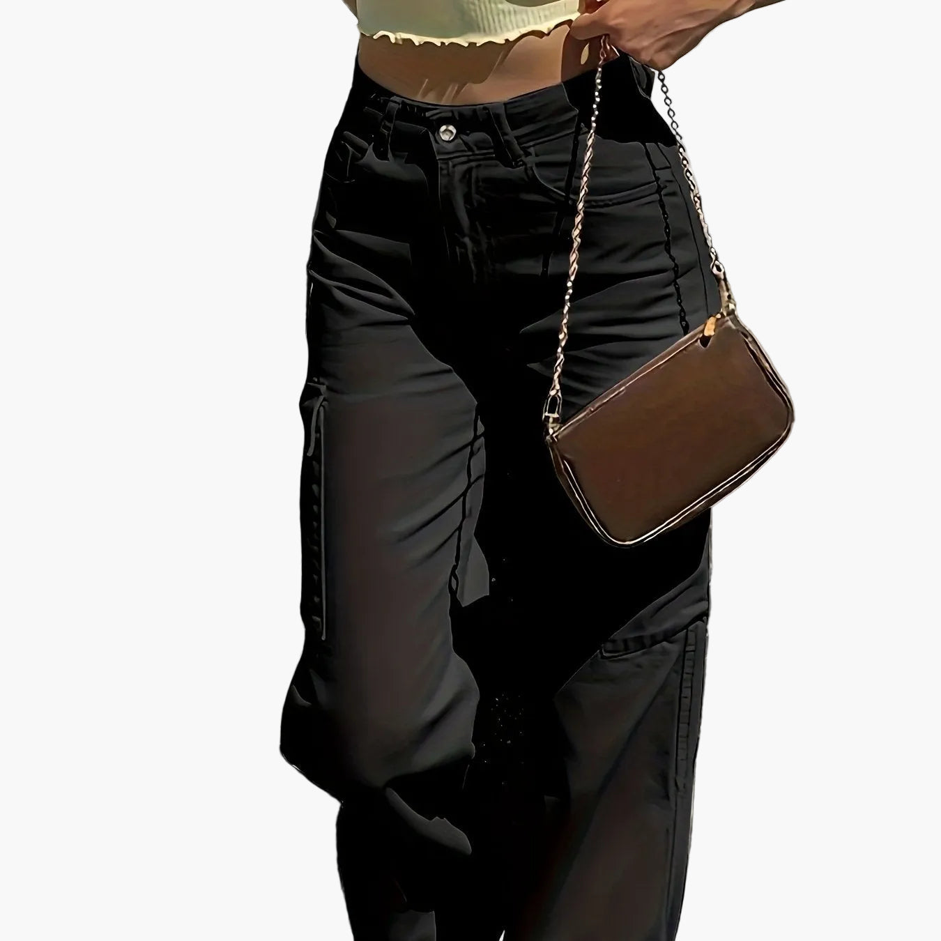 Women's Cargo Pants in Casual Style with Straight Leg and Side Pockets – Perfect for Everyday & Vacation