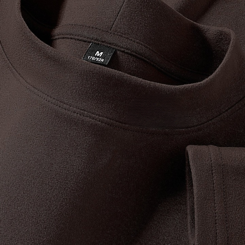 Unisex long-sleeve shirt with stand-up collar – Comfortable top for everyday wear and sports
