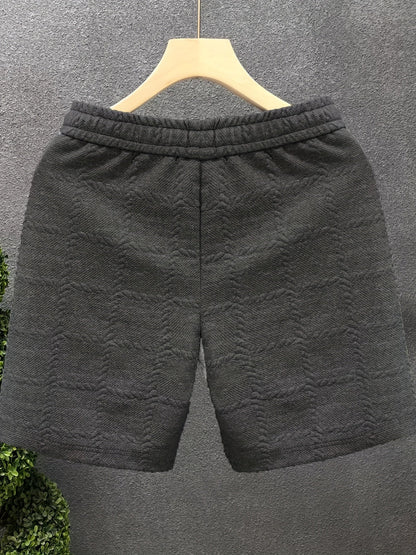 Men's casual shorts with modern 3D relief pattern – stylish athleisure for everyday and leisure
