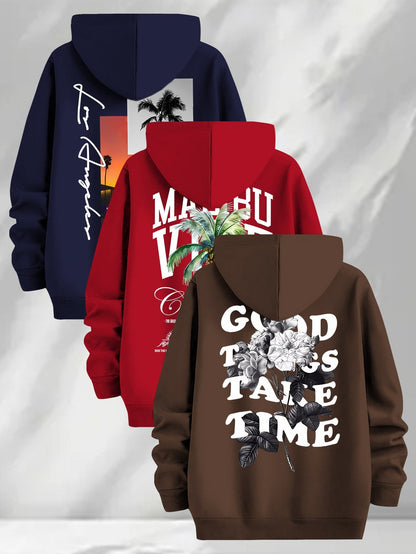 Hooded sweatshirt with graphic print, men’s/unisex
