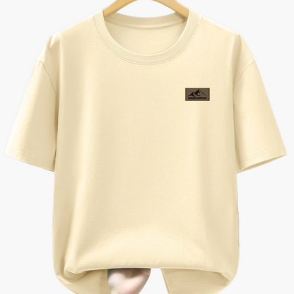 Men's T-Shirt with Mountain Logo – Casual Leisure Shirt for Everyday & Outdoor Use