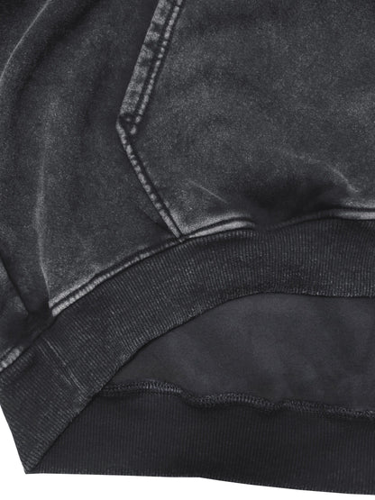 Unisex Hoodie in Washed-Optik mit Kängurutasche