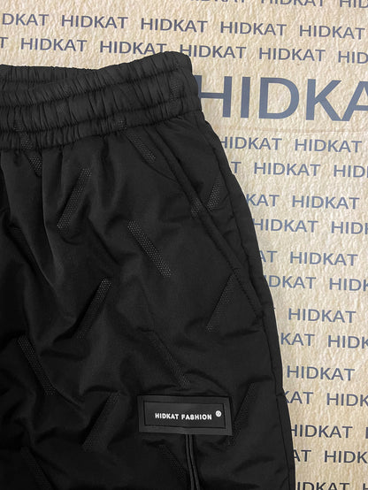 Unisex insulated thermal trousers with a pattern and drawstring waist