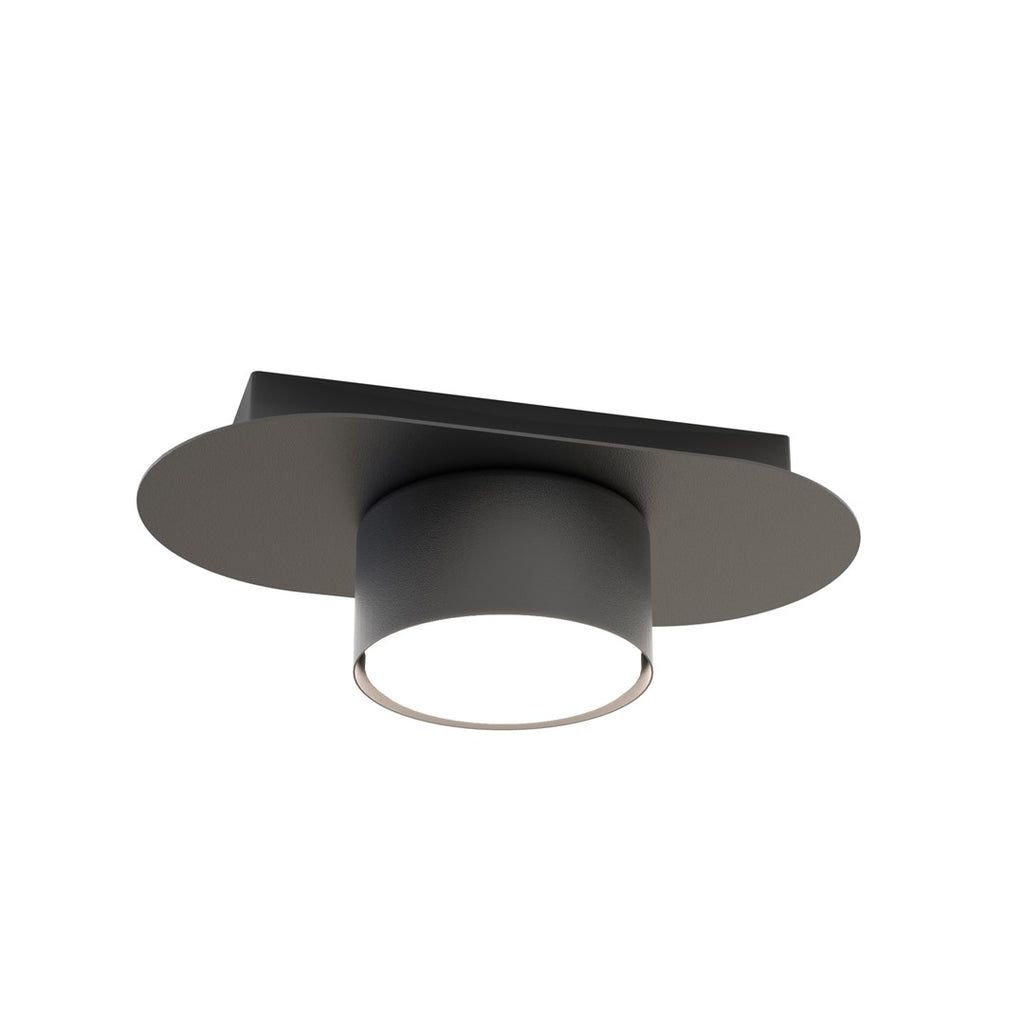 Plafondlamp gepoedercoat staal Stilo, modern, mat zwart, 1 lichtpunt, voor woonkamer, eetkamer of kantoor