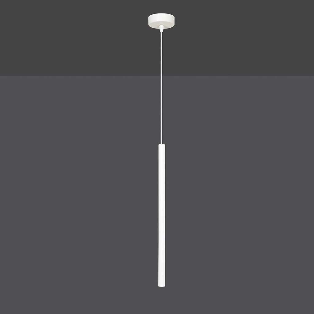 Hanglamp Selter gepoedercoat staal minimalistisch wit, hoogte verstelbaar, 1 x G9-fitting