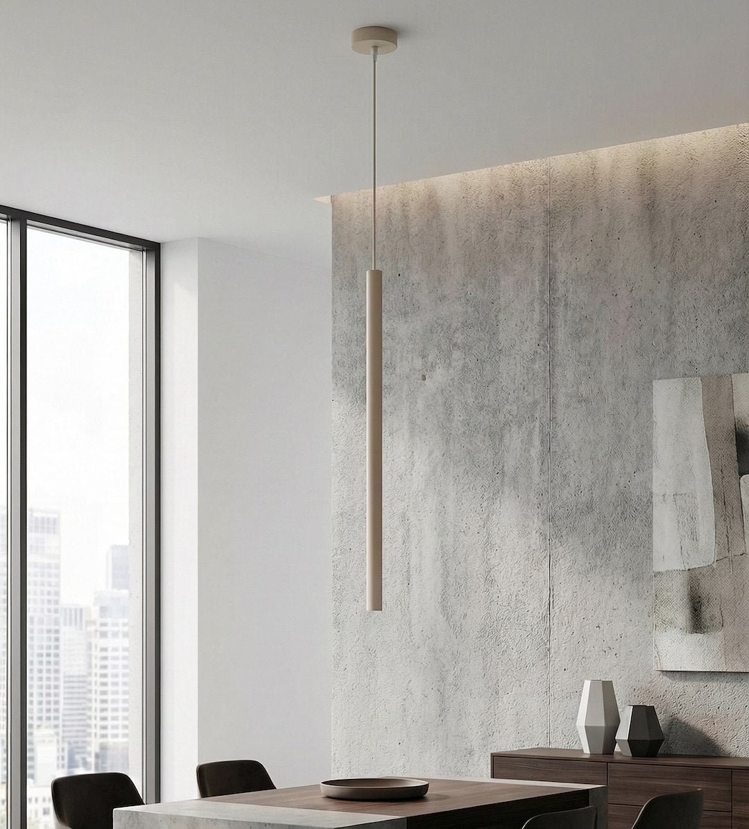Hanglamp Selter staal modern beige, 1 fitting G9, max. 8 W led, verstelbare hoogte