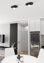 Plafondlamp gepoedercoat staal Stilo, modern, mat zwart, 1 lichtpunt, voor woonkamer, eetkamer of kantoor