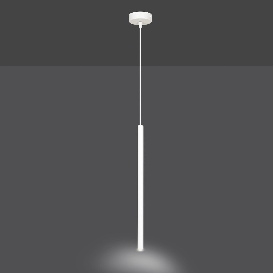 Hanglamp Selter gepoedercoat staal minimalistisch wit, hoogte verstelbaar, 1 x G9-fitting